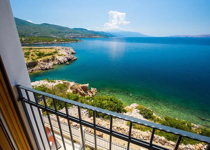 Beachfront With Pool, Panoramic Sea View - By Traveler Tourist Agency Krk - Id 2390 Apartment *